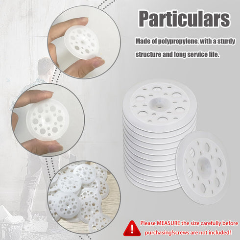 110 Pcs 45 mm White Plastic Washers, Foam Board Fasteners and Load Spreading Polypropylene Washers for Fixing and Fastening Rigid Foam Insulation ...