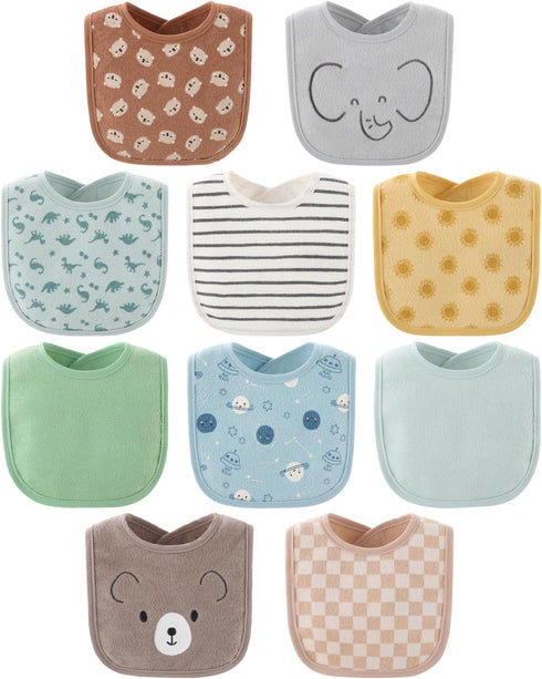 The Peanutshell Baby Bibs for Boys or Girls, Terry Cloth, Feeding, Drooling, Teething Essentials for Newborn, Infant, Toddler Babies, Gender Neutr...