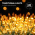 100LIGHTS Yellow Extra-Bright with End Connectors Christmas Decorative Lights 5.98m UL Certified Mini String Light Set Waterproof for Home Garden ...