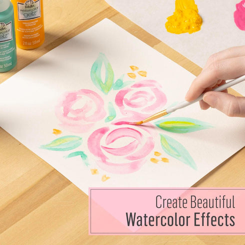 FolkArt Watercolor Gelz Acrylic Craft Paint, Waterfall 2 fl oz Translucent Gel Acrylic Paint Perfect for Indoor and Outdoor Arts and Crafts Projec...
