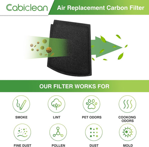 04234G Air Replacement Carbon Filters Compatible with Hamilton Beach Pet TrueAir Purifier Odor Eliminators Model 04384, 04386, 04532GM, 04530G, 04...