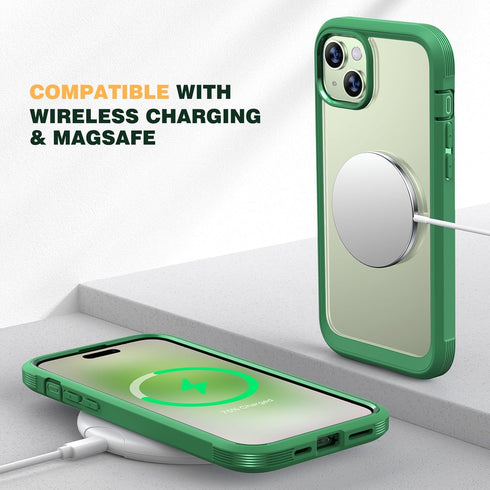 Diaclara Designed for iPhone 15 Case, Full Body Rugged Case with Built-in Touch Sensitive Anti-Scratch Screen Protector, with Camera Lens Protecto...