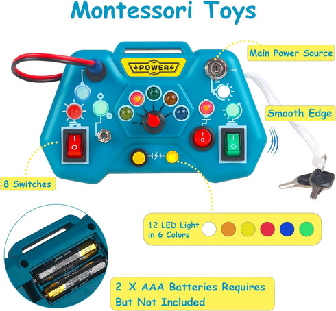 Montessori Busy Board Toys for Toddlers 1-3 - Baby Game Autism Sensory Toys - Kids Educational Learning Activities Toys - Gifts for 12 18 Months 1...