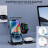 Wireless Charging Station, 3 in 1 Wireless Charger Stand, Foldable Wireless Charging Dock for iPhone14/13/12/11/Pro/Max/XS, Fast Charging Dock for...