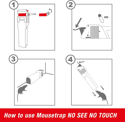 Mouse Trap Indoor for Home - Quick Humane Mice Kill - Outdoor Rat Trap – Tunnel No See No Touch Rodent Snap Catcher - Reusable and Safe for Famili...