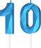 Number Birthday Candles(10 Candle Blue) 3D Diamond Shape Number Happy Birthday Cake Candles for Birthday Party Wedding Decoration Reunions Theme P...