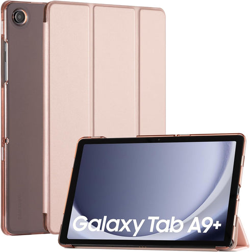 CoBak Rose Gold Tablet Case for Samsung Galaxy Tab A9 Plus 10.9-inch 2023, Hard Back Shell Protective Smart Cover with Auto Sleep/Wake, Magnetic C...