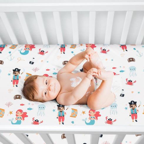 Crib Sheet, Breathable and Ultra Stretchy Crib Sheet for Standard Crib Mattress & Toddler Bed Mattress, Snug Fitted Crib Mattress Cover for Baby B...