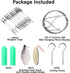 Metal Wall Hanging Photo Display, Steel Wall Hanging Display Cable Wire Rod with 12PCS Alligator Clips, Picture Holders for Postcards and Artworks...