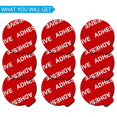 PKYAA 9 Pack Sticky Adhesive Compatible with Socket Base, Double-Sided Replacement Tape for Collapsible Grip & Stand Back - 9pcs 1.4 inches(35mm) ...