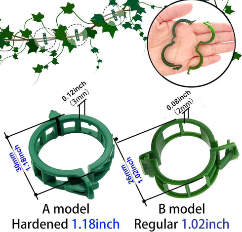 200 pcs plant climbing wall fixture clips, secured plastic plant clips for tomato plants, grape vine, cucumber plants, garden clips?Regular 1.02in...
