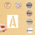 42Pcs Letter Stencils 3 inch, Symbol Numbers Craft Stencils, Reusable Alphabet Templates Interlocking Stencil Kit for Painting on Wood, Wall, Fabr...