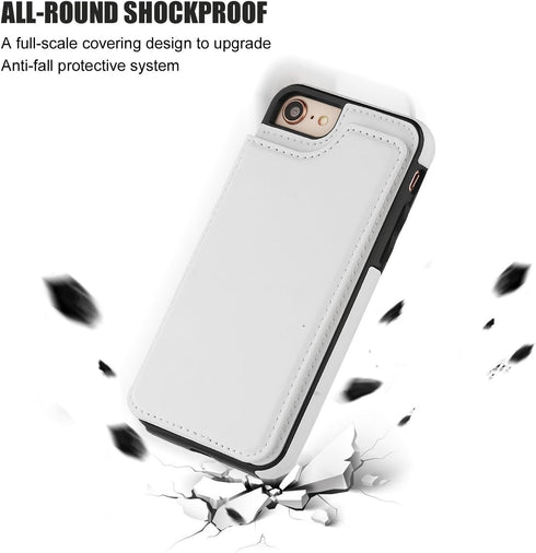ONETOP for iPhone SE(2022) iPhone SE(2020) iPhone 7/8 Wallet Case with Card Holder, Premium PU Leather Kickstand Card Slots, Double Magnetic Clasp...