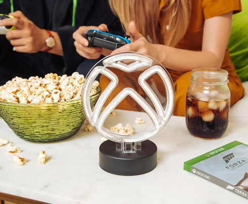 Xbox Logo White Neon Desk Lamp | Battery-Powered Mood Light For Table, Shelf | 9 Inches Tall...