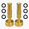 Heavy Duty Brass Adjustable Twist Hose Nozzle, 3/4" GHT Jet Nozzle High Pressure Garden Water Hose for Hose Outdoor Garden,Car Wash(2 Set?...