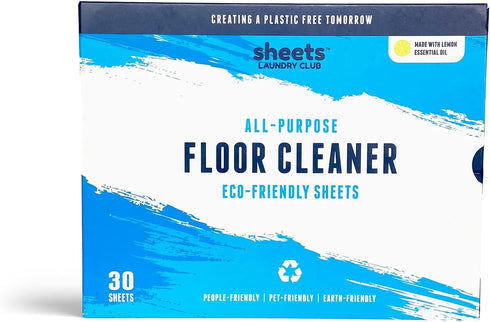 Sheets Laundry Club Liquidless Dissolvable Floor Cleaning Sheets (Lemon) Our Floor Sheets Use Plant-Based Cleaning Agents With biodegradable ingre...