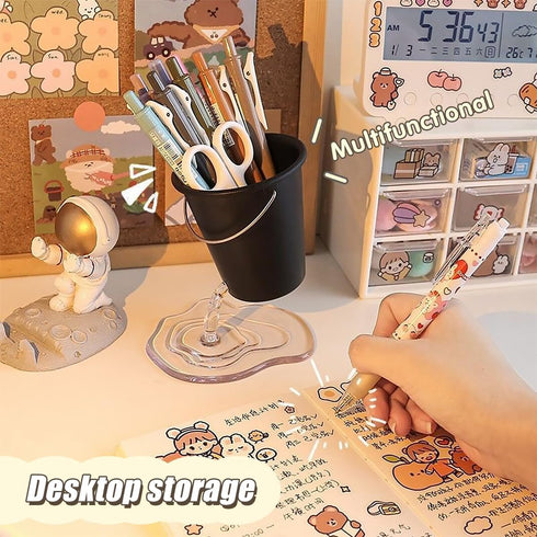 pen holder for desk, pencil organizer box, desktop organizer rack, organizer of stationery accessories, cute and creative pen cup, suitable for of...