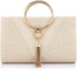 YYW Summer Beach Straw Evening Bag,Straw Clutch Purse Straw Handbag Shoulder Bag Top-handle Bag...