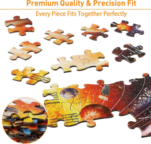 Puzzles for Kids Ages 4-8, 3-5, 6-8, 8-10 Boys Girls - 100 Piece Solar System Space Kids Jigsaw Puzzles - Science Educational Toys for Kids 5-7 Pl...