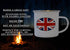 Rogue River Tactical UK UNited Kingdom Camp Mug Enamel Camping Coffee Cup Gift Union Jack Camping Gear...