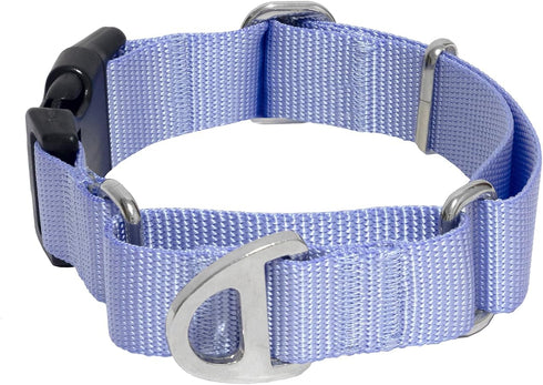 Martingale Dog Collars, Adjustable Nylon Dog Collar with Quick Release Buckle, No Choke Dog Training Collar for Small Medium Large Dogs (Blue, M)...