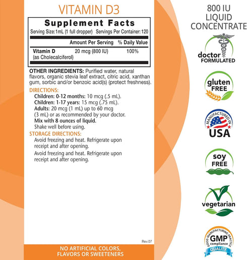 Eniva Health Liquid Vitamin D (D3) | Dr. Formulated for Rapid Absorption (120 mL)...