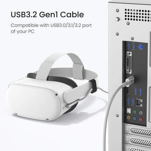 KIWI design 16FT Link Cable Compatible with Quest 3 Accessories, and Quest 2/Pro/Pico 4, USB3.0 Link Cable with 5Gbps Super Speed......