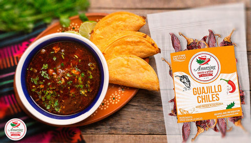 Guajillo Chiles Peppers Dried Whole 4 oz – Natural and Premium. Great For Mexican Recipes Like Mole, Tamales, Salsa, Meats. Mild to Medium Heat, C...