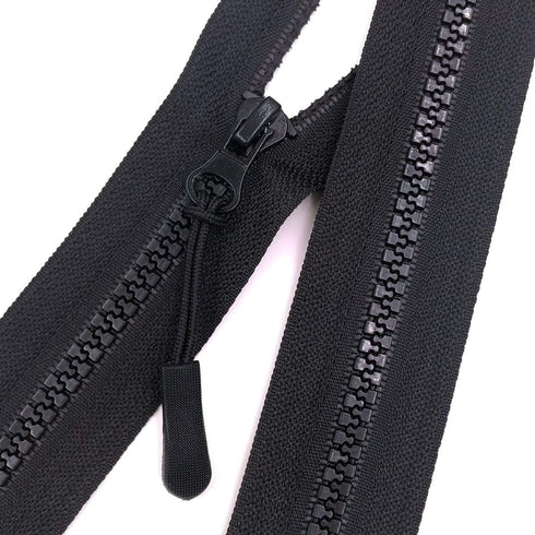 2pcs 30inch Separating Bottom Zipper #5 Black Plastic Jacket Zippers with Zipper Pulls for Coats, Bags, Jackets, and Other Sewing Crafts (30 inch)...