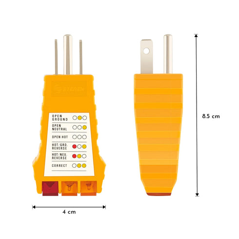 STEREN HER- 258, 110-125 Volt AC 3 Prong Receptacle Wall Outlet Circuit Tester with Indicator Lights for Households, Homeowners, Wall Plugs, Outle...