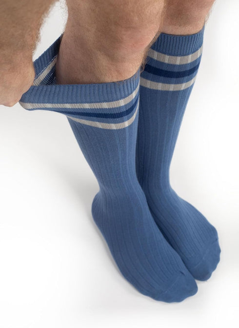 Sirici Knee Socks | 4 Pairs Striped Cotton Knee High Socks For Women | Tube Socks for girls (White w...