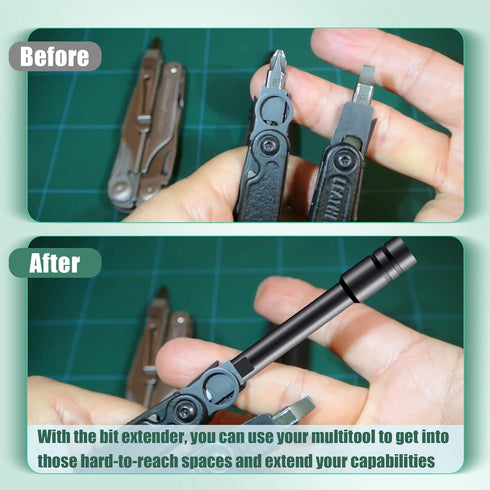 Dreyoo Multitool Bit Driver Extender, Multi Tool 1/4 Bit, Bit Kit Extender Compatible with Leatherman/Surge/Wave Plus and Signal Bits Set, Multito...