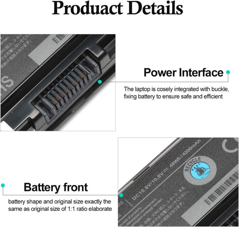 10.8V 48WH PA5024U-1BRS Battery Replace for Toshiba Satellite C55-A C55T C855 C855D L855 L875 S855 P855 Series C55-A5300 P855-S5312 PA5109U-1BRS L...