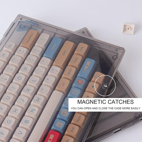 Hyekit Keycaps Storage Box, 1 pcs ABS Dustproof Display Case, with Magnetic Catches, Transparent Collection Box for Cherry XDA SA OEM MSA DSA Prof...