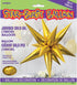 Gold 12-Point Jumbo 3D Star Foil Balloons, 5-Pack - Extra-Large & Durable Party Decoration, Perfect for Any Celebrations...