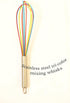ExcelSteel Stainless Steel Whisk With Silicone (Set of 3), Medium, Tri-Color...