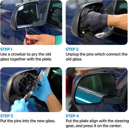 BDFHYK 12477844 Passenger Side Mirror Glass Compatible with Chevy Silverado Suburban Tahoe GMC Sierra Yukon 1500 Cadillac Escalade, Side View Conv...
