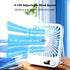 Small Portable Desk Fan, 3000mAh USB Rechargeable Mini Foldable Personal Fans, 180°Tilt Standing Hanging Fan Strong Wind, Ultra Quiet, 100 Speed M...