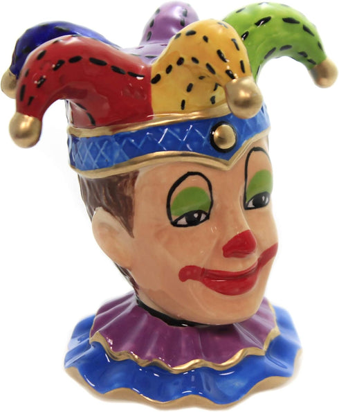 Clown and Girl Wearing a Mask Ceramic Salt and Pepper Shakers Set...