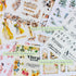 Dwpetzo 278Pcs Seasons Landscape Scrapbooking Journaling Sticker Book Precut, 3 Assorted Adhesive Washi, PET, and Paper Materials Stickers for Jun...