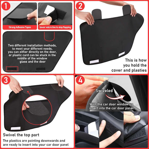 Pet Car Door Cover-ALLENLIFE Waterproof Polyester Protector for Back Seat Doors, Anti Scratch and Machine Washable, Safe for Dogs, Suitable for Al...
