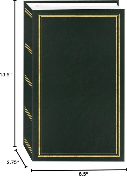 3-Ring Photo Album 504 Pockets Hold 4x6 Photos, Hunter Green...