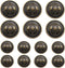 14 Pieces Antique Metal Buttons 15mm 20mm Blazer Buttons Set for Blazers, Suits, Sport Coat, Uniform, Jackets (MB20170)...