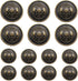 14 Pieces Antique Metal Buttons 15mm 20mm Blazer Buttons Set for Blazers, Suits, Sport Coat, Uniform, Jackets (MB20170)...