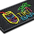 Tiki Bar Mat 6 x 12 Inches Thick Rubber Bar Mat Fluorescent Pattern Non Slip Bar Mat for Countertop Entertaining and Vibrant Home Bar Service Mat ...