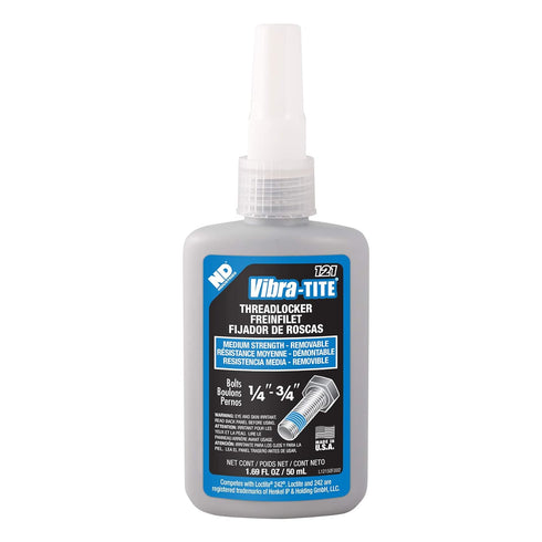 Vibra-TITE 121 Medium Strength Removable Anaerobic Threadlocker, 50 ml Bottle, Blue...