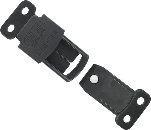 Herm Sprenger Black Stainless Steel ClicLock Buckle Quick Release Fastener for Dog Training Prong Collar for Small Medium Large Dogs Made in Germa...