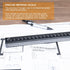 Architectural Scale Ruler for Blueprint, 12'' Metric Metal Engineers Triangle Drafting Ruler with Imperial Measurements for Architects Engineering...
