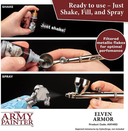 The Army Painter Warpaint Air Metallics Elven Armor - Acrylic Non-Toxic Heavily Pigmented Water Based Paint for Tabletop Roleplaying, Boardgames, ...