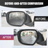 2 PCS Car Rearview Mirror Rainproof Film, 3.93" x 5.7" PET Oval Anti-fog Anti-glare Reversing Mirror Reflective Film, Lotus Leaf Water-repellent E...